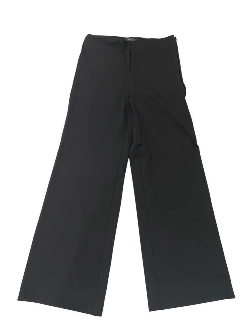 Ann Taylor style number 507933 Black Knit Wide-Leg Pant Size 8